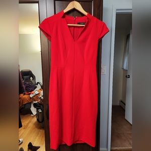 Red long dress Cynthia steefe